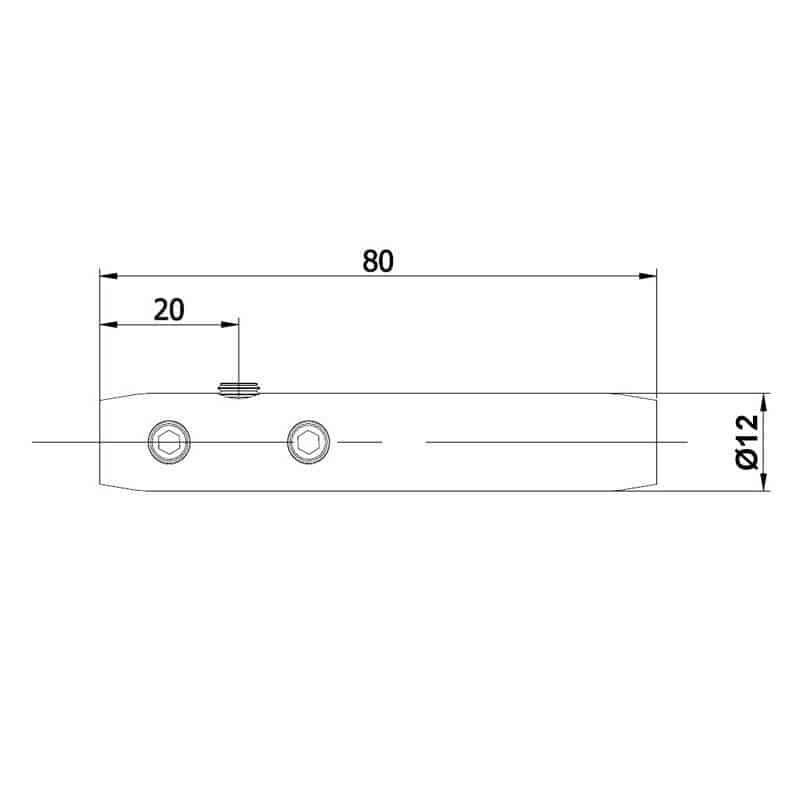 Tendeur inox câble 6 mm - Droite - ERMINOX