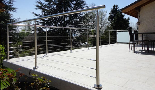 balustrade inox a cables